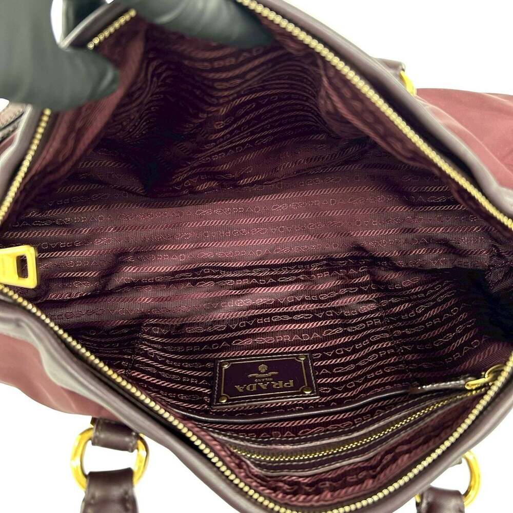 PRADA Red Leather Shoulder Bag - Picture 9 of 10